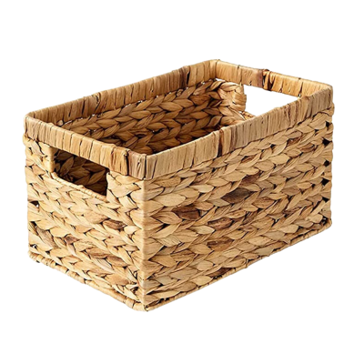 Small Water Hyacinth Storage Baskets With Handles