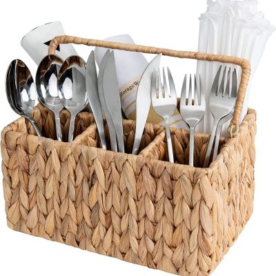 Water Hyacinth Flatware Organizer