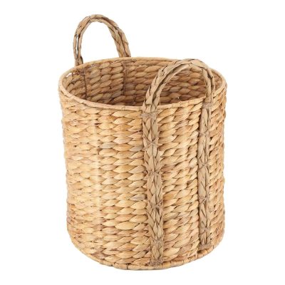 Water Hyacinth Belly Basket with Handles