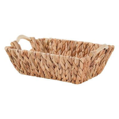 Water Hyacinth Baskets with Wooden Handles, for Storage and Organizing