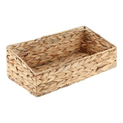 Trapezoid Hand Woven Water Hyacinth Baskets for Organizing