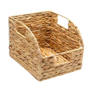 Irregular Hyacinth Storage Baskets with Built-in Handles