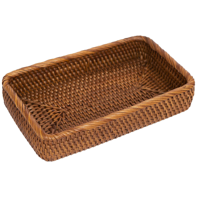 Small Rattan Guest Napkin Holder for Bathroom