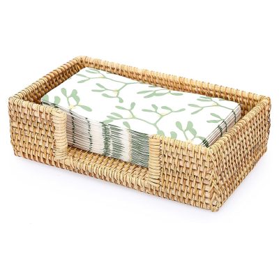 Rectangle Rattan Napkin Holder for Dining Table Kitchen