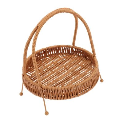 Rattan Woven Basket Veggie Tray Round Basket